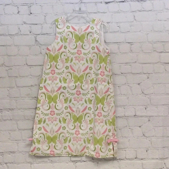 Casey Gray Floral Dress White Butterly size 7 - Picture 1 of 6